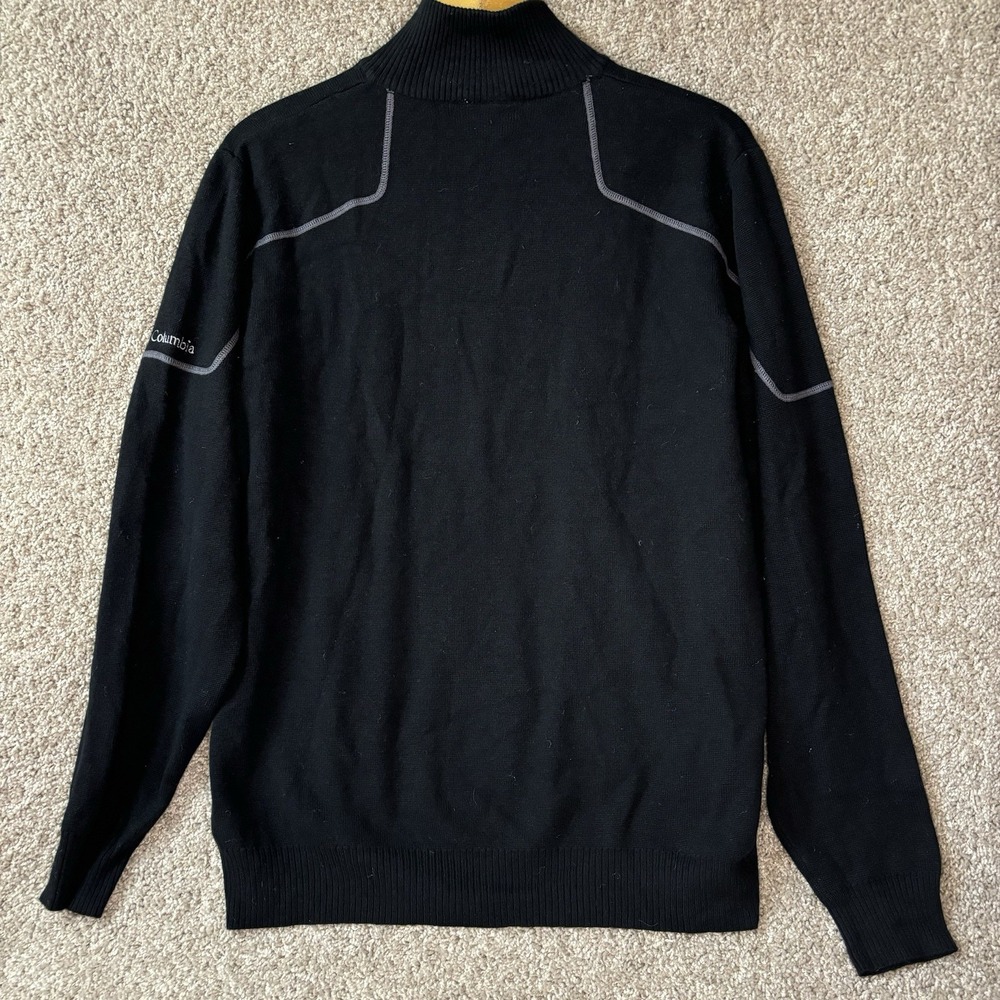 NEW Columbia Men's XL Sweater Half-zip Black Gray Pullover Detail Gorpcore - Picture 5 of 9